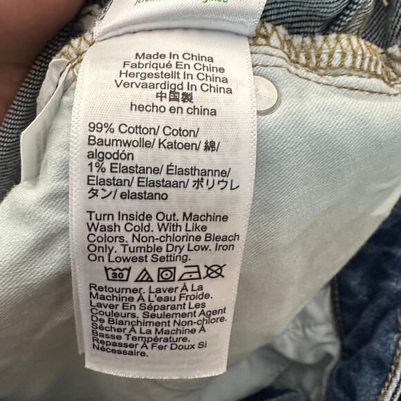 J. CREW Curvy Slim Wide Jeans in 1996 Semi-Stretch Medium Wash Sz 32T {3K1} - Picture 6 of 7